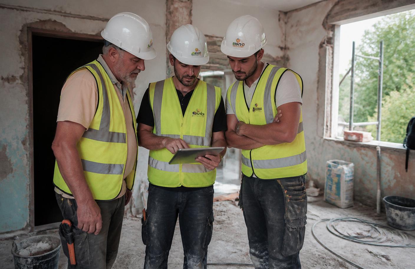 Equipa STROX no local da obra